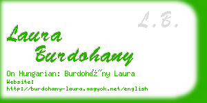 laura burdohany business card